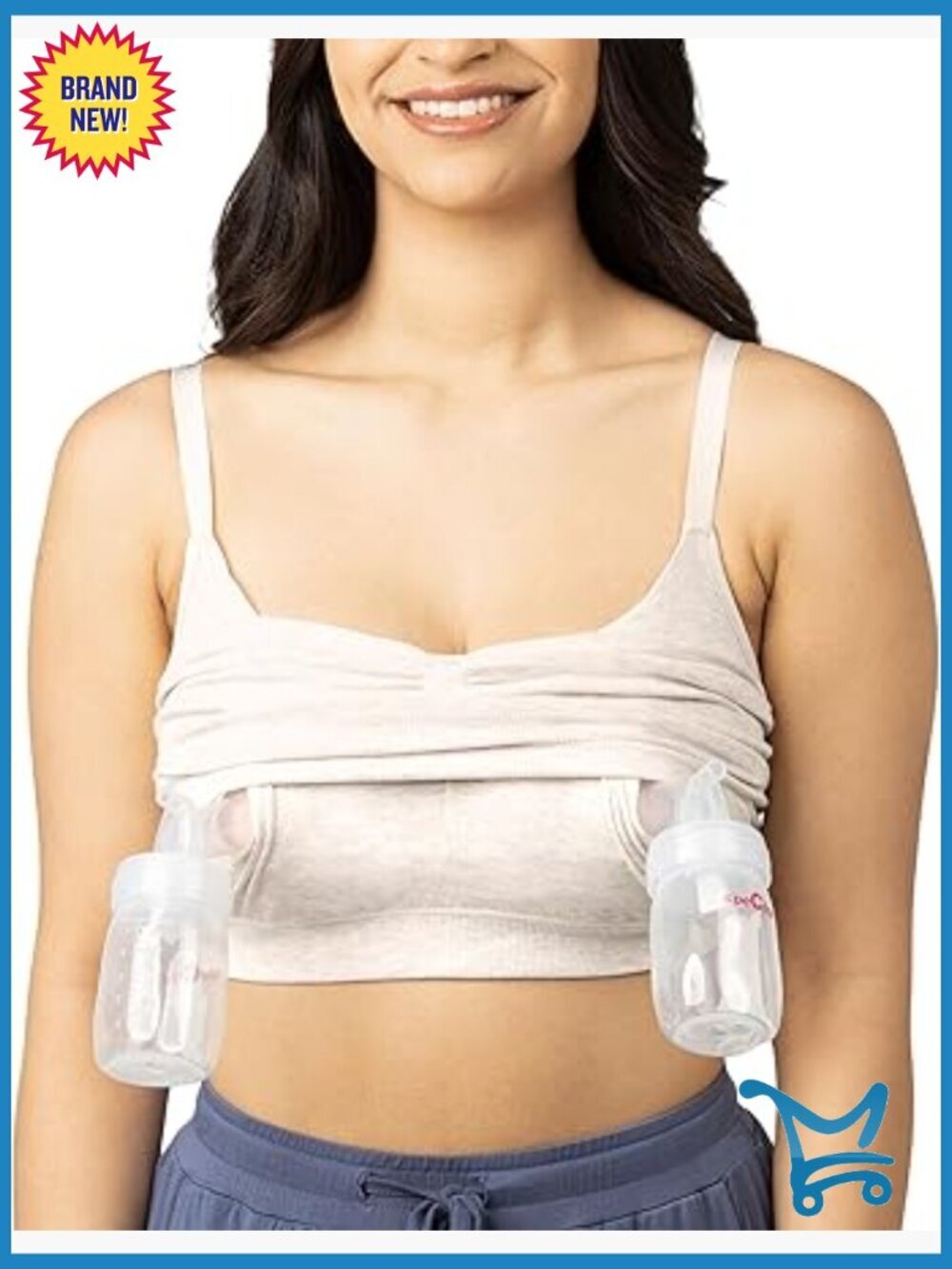 Hands-Free Adjustable Pumping & Nursing Bra EasyClip Sleep Bra